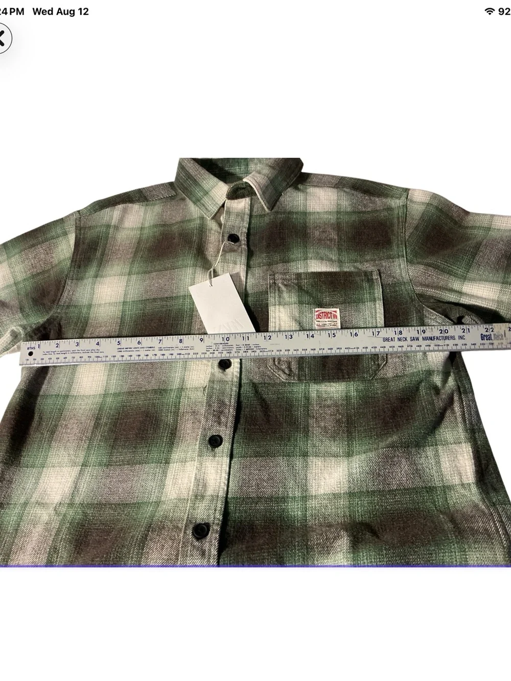 NWT Zara Plaid Longsleeve Shirt